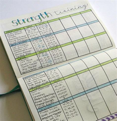 gym workout journal