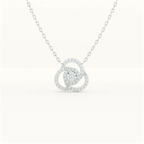 Interlinked Halo Circle 925 Sterling Silver Necklace – PALMONAS