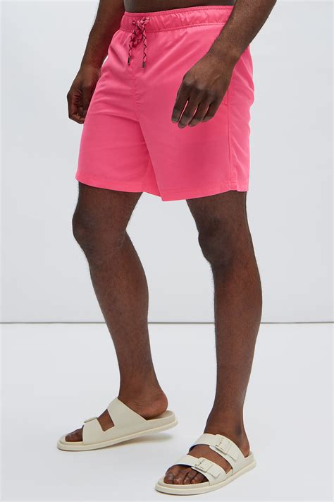 Montez Stretch Swim Trunk Classic - Neon Pink | Fashion Nova