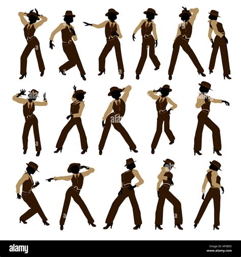 Jazz Dancers Silhouette