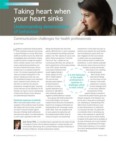 Taking heart when your heart sinks. Turner, J. Winter 2017. by Canadian ...