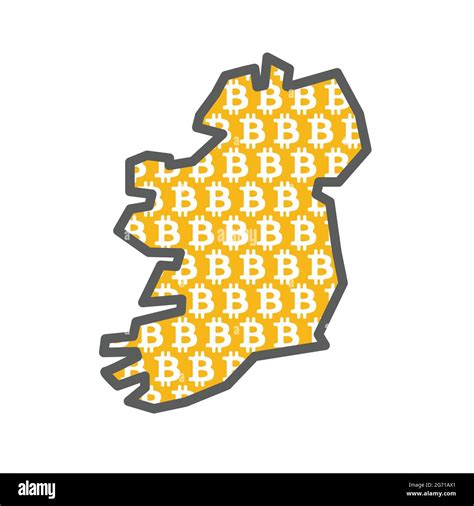 Ireland country map with bitcoin crypto currency logo Stock Vector Image & Art - Alamy