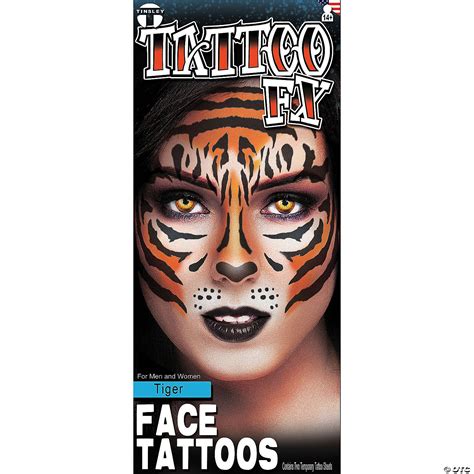 Face Tattoo Tiger Face - Halloween FX Props