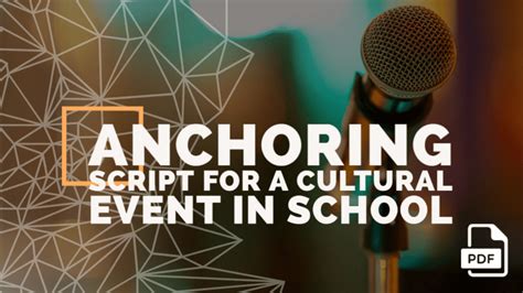 Image result for Anchoring Script for Cultural Program