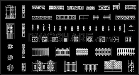 200. Free Download Of Cad Blocks For Wrought Iron Fence Designs - Free Cad Blocks, download DWG ...