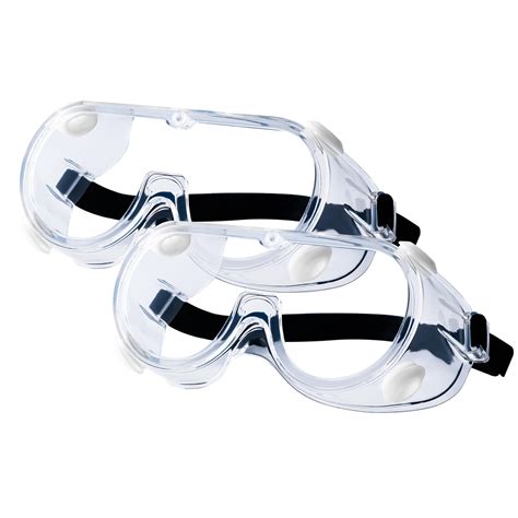 Honmein 2-Pack Safety Goggles, Anti-Fog Lab Goggles, Over Glasses ...
