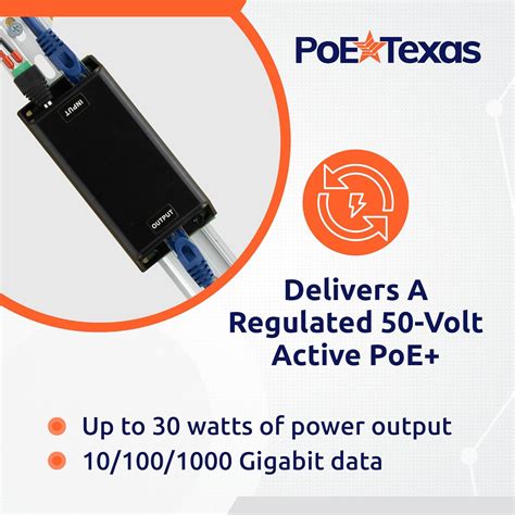 PoETexas PoE Texas DC-Powered PoE+ (30 watt) Gigabit Inline India | Ubuy