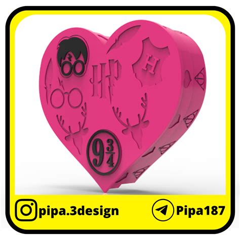 STL file BOX - CANDY BOX - CONTAINER - STORAGE - HARRY POTTER VALENTINE ...