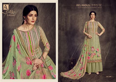 Alok Presents Golden Weave Designer Dress Material Collection