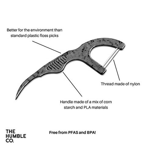 The Humble Co. Natural Dental Floss Picks (200 count) - Vegan, Eco ...