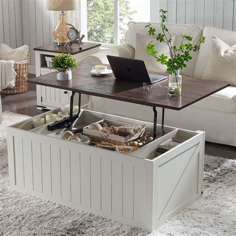 Amazon.com: YITAHOME 48" Farmhouse Lift Top Coffee Table with Sliding ...