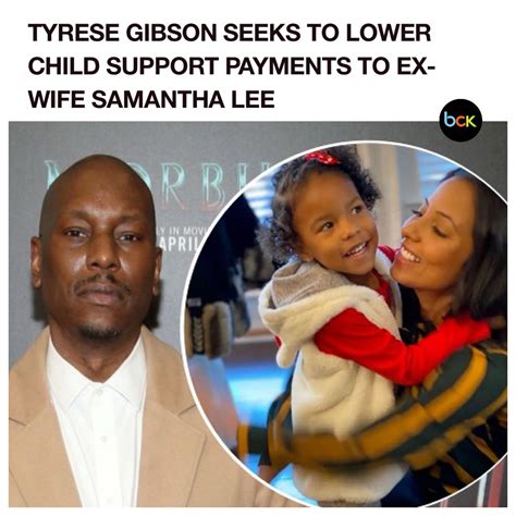 BCK:Celeb Kids & More | #TyreseGibson is requesting a reduction in his child support payments to ...