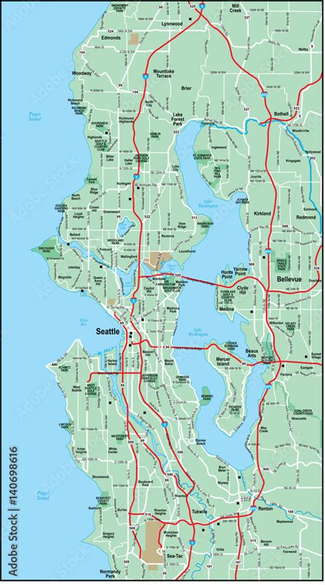 Image result for Seattle Map Context