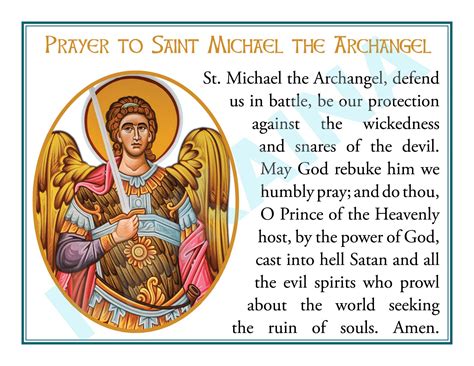 St Michael the Archangel Prayer Printable | FREE Printables
