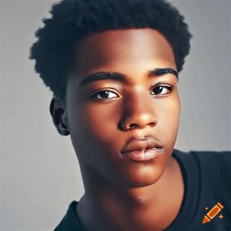 Portrait of a 17 year old african american male on Craiyon