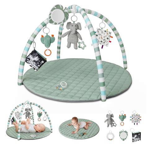 Blissful Diary Baby Play Gym Mat, Play Mat Activity Mat with 6 ...