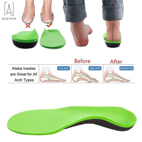 Buy GustaveDesign Unisex Plantar Fasciitis Insoles, Arch Support Shoe ...