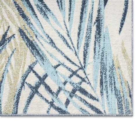 Tommy Bahama Malibu Palm Springs 8 X 10 (ft) Ivory/Aqua Blue Indoor ...