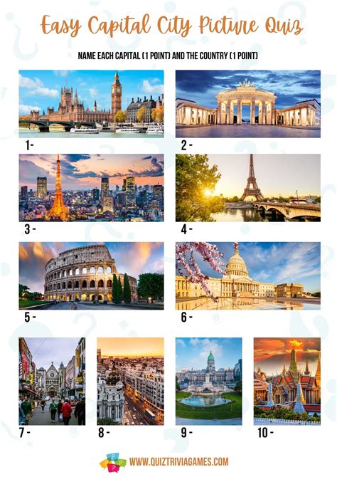 120+ Capital City Quiz Questions and Answers (inc. Picture Rounds ...