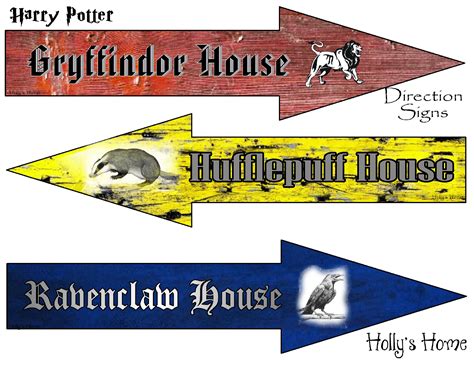 HollysHome Family Life: Harry Potter Direction Signs - FREE PRINTABLES