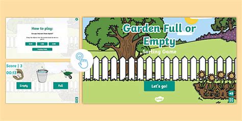 Garden Full or Empty Interactive Sorting Game