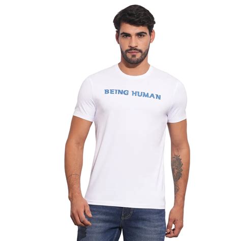 Being Human Mens-Top Crew Neck White