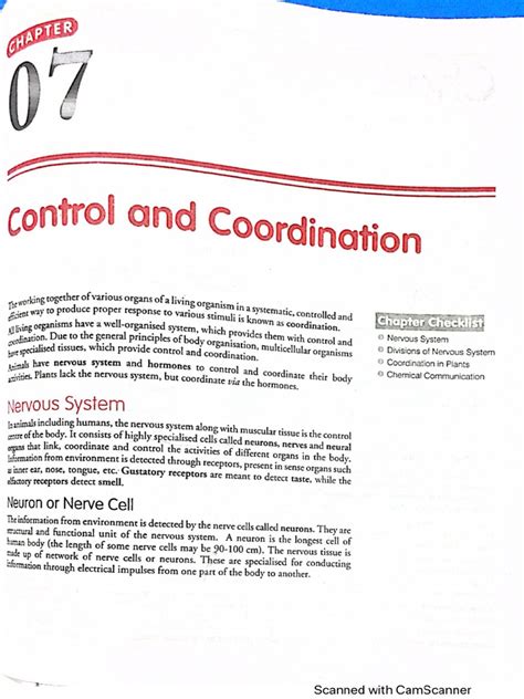 Image result for Control and Coordination Class 12