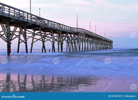 Beautiful View of the Fishing Pier in Oak Island, North Carolina ...
