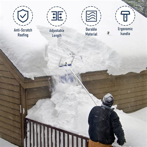 Review Snow Roof Rake - Multi-Function Roof Rakes for Snow Removal with ...