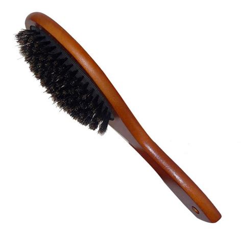 Natural Boar Bristle Brush with Wooden Handle – Stimulating and ...