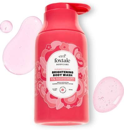 Foxtale De-Tan Brightening Body Wash with Glycolic Acid & Niacinamide ...