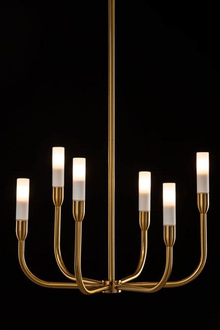 Gracia Six Light Pendant Brass