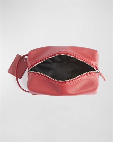ROYCE New York Monogrammed Double Zip Leather Toiletry Bag | Horchow