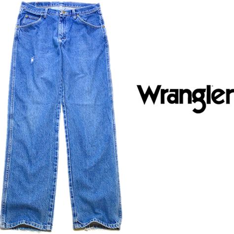1点物 ラングラーWRANGLERアメリカ企画ジーンズ古着メンズ32レディースOKアメカジ90sストリート/スポーツMixデニムパンツ中古 ...