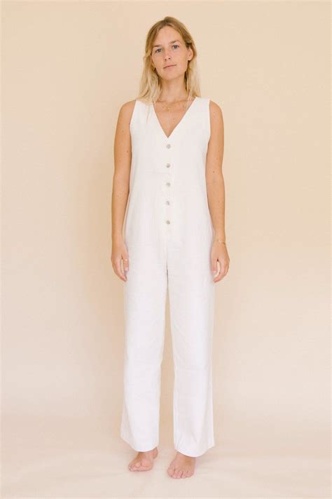 Linen Jumpsuit Tank at Martha Cannon blog