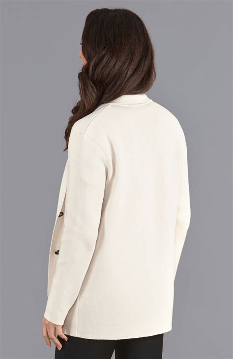 Womens Midweight Cotton Relaxed Fit Knitted Blazer – Paul James Knitwear