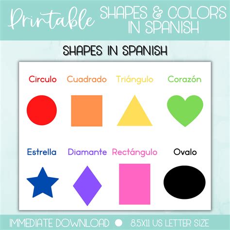 Educational Shapes in Spanish | Educational Colors in Spanish | Learn ...