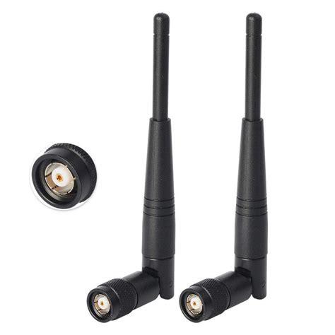 Eightwood 5dBi 2.4GHz WiFi Antenna RP-TNC Male Connector (2 Pack ...