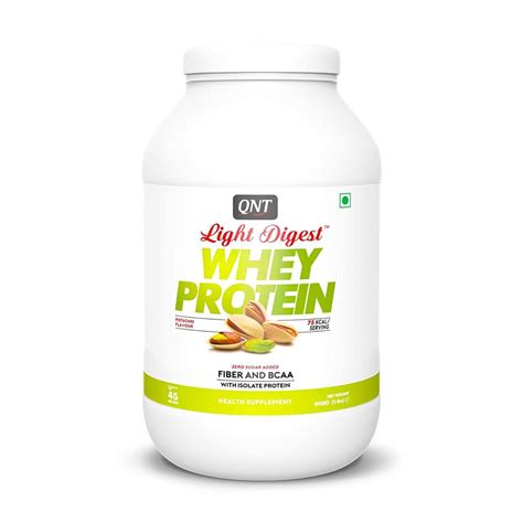 QNT Light Digest Whey Protein Pistachio Flavour Powder, 908 gm Price ...