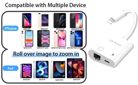 Lightning to Ethernet Adapter, [Apple MFi Certified] 2 in 1 RJ45 ...