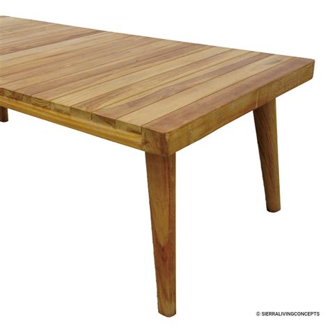 Faroe Solid Teak Wood Outdoor Rectangular Coffee Table