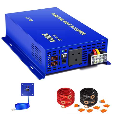 Buy WZRELB 2000 Watt Pure Sine Wave Inverter 24V DC to 240V 230V AC ...
