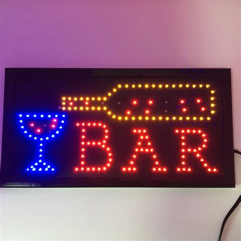 Led Bar Signs,Bar Open Sign Led Neon Light Sign Electric Display Sign ...
