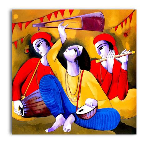 Tamatina Traditonal Art Canvas Painting | Brides Maids | Classic Indian ...