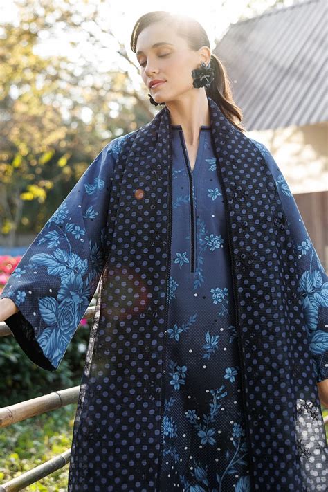 Embroidered Lawn USE-9295 | Unstitched Summer '26 | Jazmin – Chaand Tara