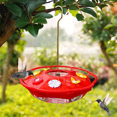 Amazon.com : Hummingbird Feeders for Outdoors Hanging with 8 Feeding ...