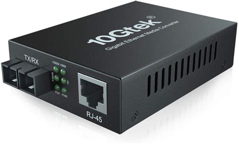 10Gtek Gigabit Media Converter 10 100 1000Base-Tx to 1000Base-LX single ...