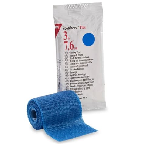 Scotchcast Plus Cast Tape 3 Inch X 12 Foot Fiberglass Blue, 82003B ...