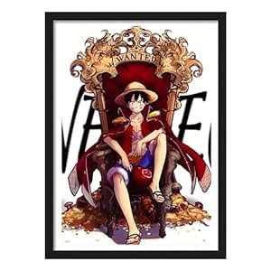 YourCanvas | Luffy | One Piece - Anime Frames & Posters (Black Framed ...