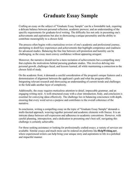 Image result for Graduate Program Essay Sample
